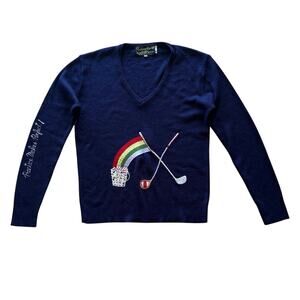 *Vintage Andreno Argenti Golf Navy Blue Sweater Size S